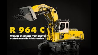 R964C Crawler excavator front shovel scaled model in lego version [upl. by Dukie]