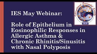 Role of Epithelium in Eosinophilic Responses in Allergic AsthmaWebinar  8 May 2024 [upl. by Alyos215]