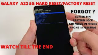 How To Hard Reset Galaxy A22 5G  How to Factory Reset Galaxy A22 5G [upl. by Maddalena196]