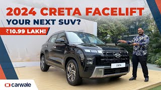 2024 Hyundai Creta Facelift  Prices amp Features for E EX S SX SX O Variants [upl. by Ynnij]