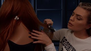 ASMR playing with your hair amp gossiping at the sleepover 🌙 hair play roleplay [upl. by Eceirtal]