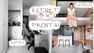 KITNET 15 m² PRONTA  REFORMA COMPLETA [upl. by Maxma]