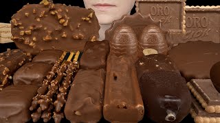 ASMR Chocolate Desserts amp Ice Cream Magnum Snickers HaagenDazs Reeses Cup Pocky Cookies [upl. by Cantlon]