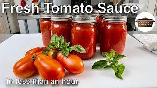 How to make Tomato Sauce from tomatoes  Quick Italian Tomato Passata Sauce [upl. by Oskar688]