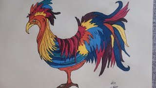 Drawing SariManok Part II  Manok na May Pula  Marzs Passion [upl. by Bagley961]