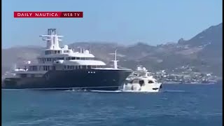 Collisione tra superyacht in Turchia il 90 metri Ice urta il my AMey 31 metri [upl. by Ruskin]