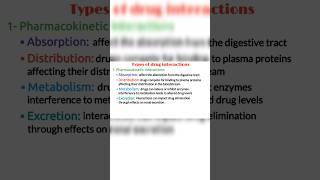 Pharmacokinetic drug interactions drug interaction pharmacology pharmacology shorts medical short [upl. by Adnertal]