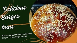 Burger buns 🍔 easy method recipe  I will teach you how to bake soft buns [upl. by Linea828]