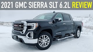 Review 2021 GMC Sierra 1500 SLT 62L Crew Cab  X31 OffRoad Package MultiPro Tailgate [upl. by Aedrahs188]