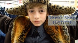 Macklemore amp Ryan Lewis Thrift Shop Lyrics Johnny Orlando cover 2013 [upl. by Bikales]