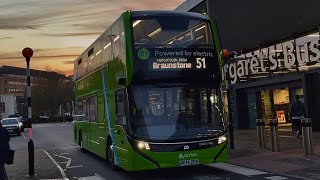 BRAND NEW Ride on Arriva Midlands ADL Enviro 400EV DM01MD AR74 ZEB Route 51 [upl. by Elita]