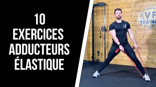 🔥10 EXERCICES POUR LES ADDUCTEURS AVEC UN ELASTIQUE  Muscle lintérieur de la cuisse a la maison [upl. by Tadio633]