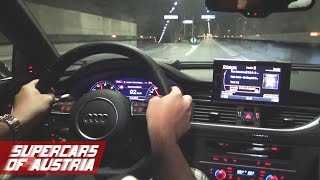 Audi RS7  Fast Ride Accelerations Revs and Tunnel Sound [upl. by Uohk]