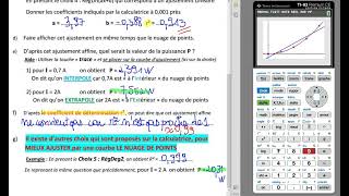 Statistiques à 2 variables  Point moyen G Nuage de points et meilleur Ajustement [upl. by Annairt]