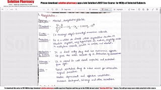 Class 37 Cholinergic Agents Part 01  Cholinergic Reactivators  Medicinal Chemistry 01 [upl. by Lidda128]