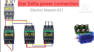 Star Delta Starter Power Wiring  Star Delta buck Start  Main Circuit wiring  Main power [upl. by Aoht]