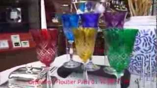 verre en cristal de bohême couleur [upl. by Ayrb]