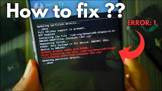 How to fix ERROR 1 in TWRP  error installing zip file  Updater Process ended with error 1 [upl. by Dagnah651]