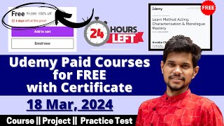 How to get Udemy Courses for FREE in 2024  Udemy Coupon Code 2024  Latest Udemy Coupons [upl. by Lienahs]