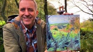 Plein Air Painting  Autumn landscape in oils [upl. by Blakeley]