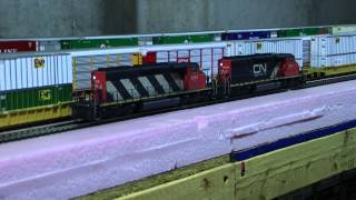 Custom Weathered Intermountain SD402W CN 5308 and 5252 with Lighting Upgrade [upl. by Anitsyrc]