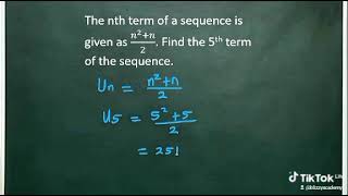 nth term of a sequence [upl. by Lasiaf480]