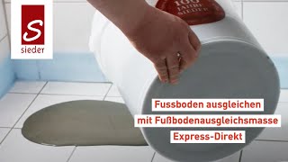 Fliesen ausgleichen leicht gemacht  Selbstnivellierende Fußbodenausgleichsmasse  SYCOFIX Tutorial [upl. by Natalina]