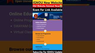 IGNOU New Website Launch ignounewwebsite ignouprep ignoulive [upl. by Nelsen10]