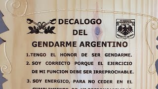 Decálogo del Gendarme Argentino lasergrabado grabado laser [upl. by Tserof]