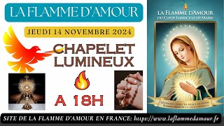 ❤️‍🔥Chapelet 🔥Jeudi 14 nov à 18h Prières en réparation au Très Saint Sacrement [upl. by Heller]