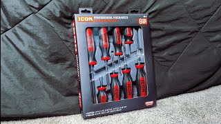 ASMR ICON PROFESSIONAL MECHANICS SCREWDRIVER SET UNBOXING [upl. by Hobbie]