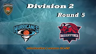 Atlasbasket  Div 2Round 5  HURRICANES vs BASXETONIA [upl. by Storz]