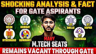 Many Mtech Seats Vacant Through GATE  Shocking Analysis and Fact for GATE Aspirants [upl. by Prince]