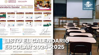 SEP da a conocer calendario escolar 20242025 estos serán los puentes [upl. by Nyliuqcaj]