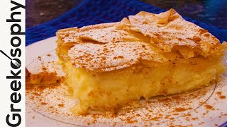 Greek desserts you can make at home  Bougatsa with filo pastry recipe [upl. by Akilak]