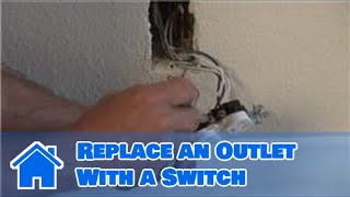 Household Electrical Wiring  How to Replace an Outlet With a Switch [upl. by Courtland]