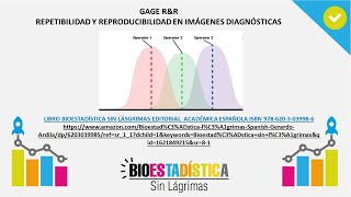 GAGE RampR REPETIBILIDAD Y REPRODUCIBILIDAD EN IMÁGENES DIAGNÓSTICAS BioEstadística Sin Lágrimas [upl. by Anan]