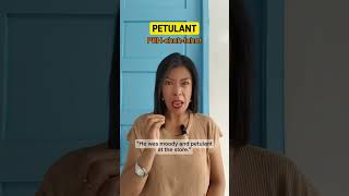 PETULANT  Can you comment a sentence using this word 🤔 Vocabulary English VibrantV [upl. by Lexy957]