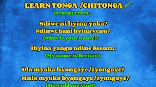 LEARN CHITONGA Part 1 learning language practice africa zambia world zimbabwe youtube [upl. by Sulrac]