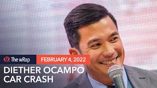 Diether Ocampo rushed to hospital after car crash in Makati City [upl. by Yirinec442]