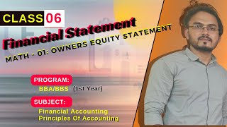 Financial Statements Class 6  Owners Equity Statement [upl. by Archie35]