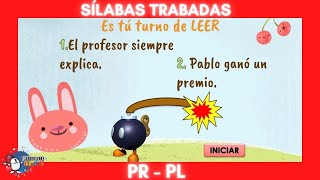 SÍLABAS TRABADAS PRPL 👉😱 Con Actividad de lectura 👈👈😱 [upl. by Noelopan]