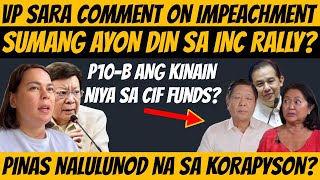 HETO NA VP SARA SUMAGOT NA SA IMPEACHMENT OMG NGAGBA P10B ANG KINAIN SA CIF duterte dds [upl. by Yziar349]