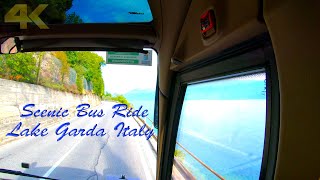 Italy  Scenic Bus Ride  From Desenzano del Garda to Limone sul Garda  Part 2  4K  UHD [upl. by Noskcaj]