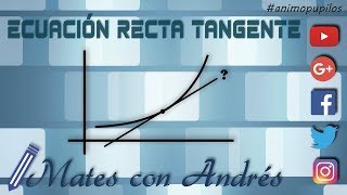 Ecuación de la recta tangente a una función en un punto BACHILLERATO MATEMÁTICAS [upl. by Farny]