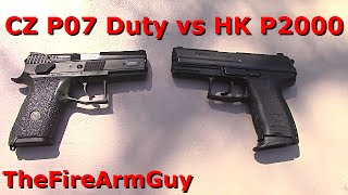 CZ P07 vs HK P2000  Range Review  TheFireArmGuy [upl. by Junna862]