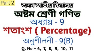 Class 8 maths chapter 9B in assamese  assam jatiya bidyalay  part 2 [upl. by Alaecim]