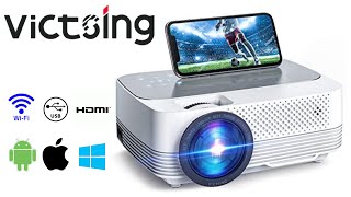 VicTsing Wifi Projector 6000Lux Screen Mirroring Full Review [upl. by Negeam]