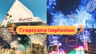 Tropicana Implosion in Las Vegas  Iconic Las Vegas Hotel Casino amp Resort demolished after 67 years [upl. by Neyu]