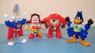 1992 McDONALDS LOONEY TOONS DC SUPER FRIENDS SET OF 4 HAPPY MEAL FULL COLLECTION VIDEO REVIEW [upl. by Ciardap]